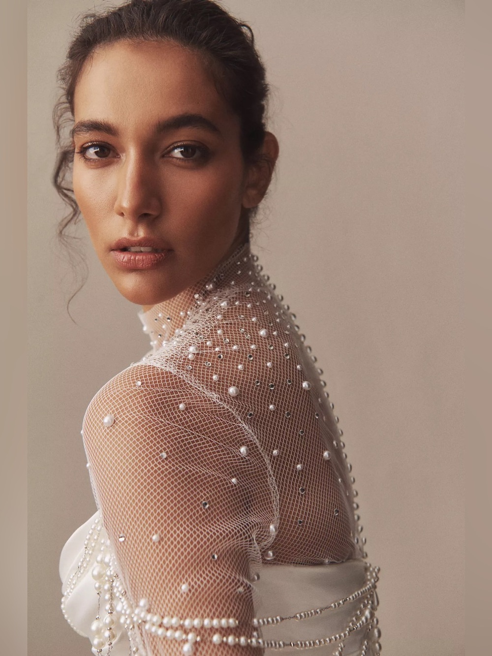 Watters Long-Sleeve Beaded Bodysuit - Picture 13 of 14